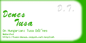 denes tusa business card
